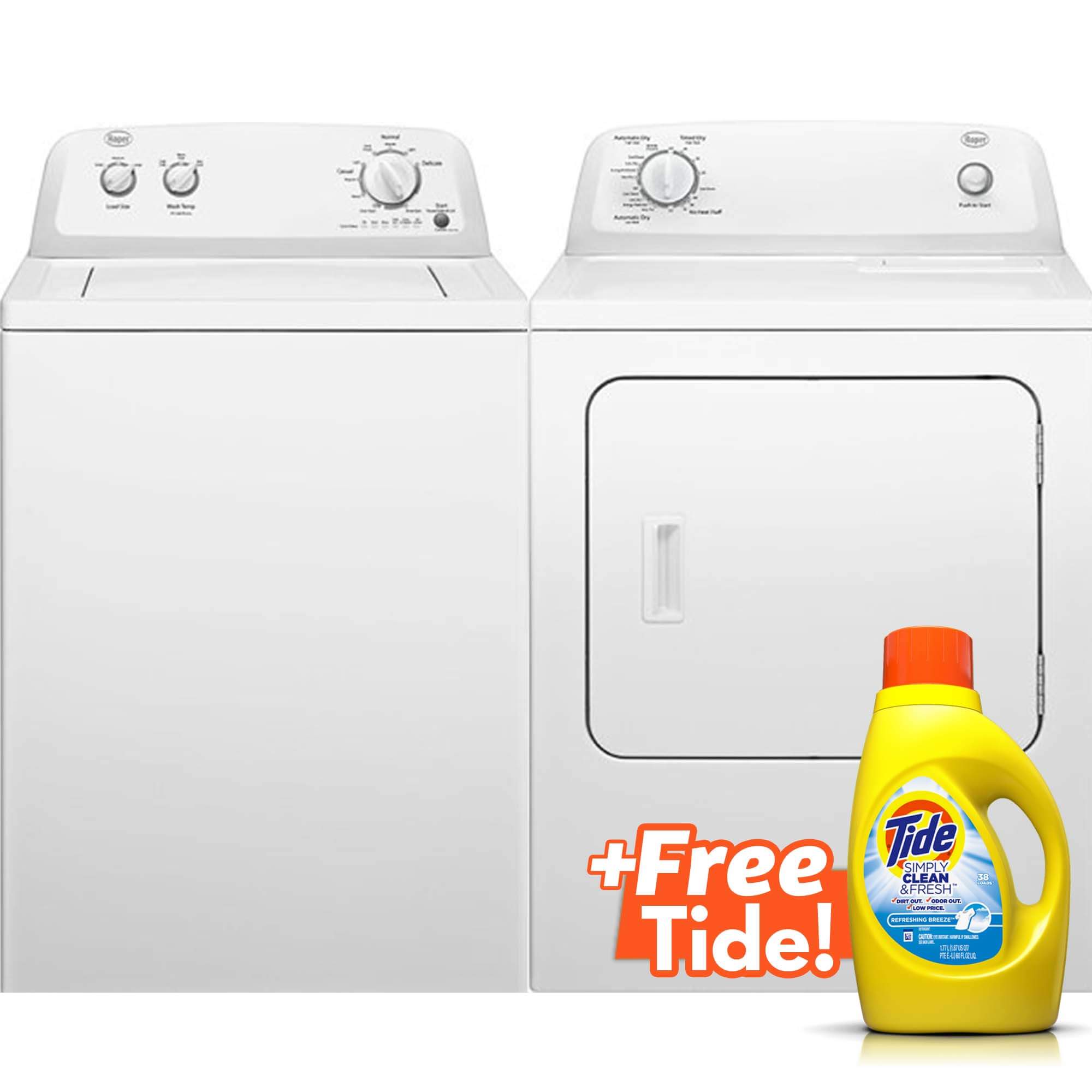 ROPER Washer and Dryer Set Monthly Rental (White) - Premium Appliance